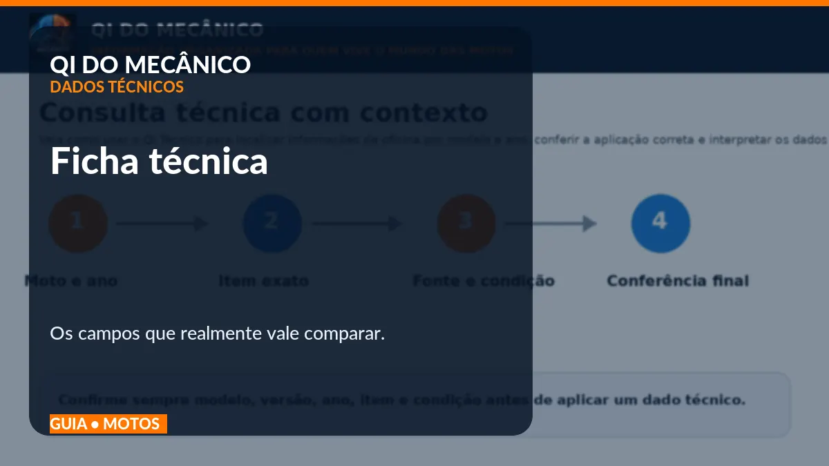 Como ler uma ficha técnica sem escolher a moto errada
