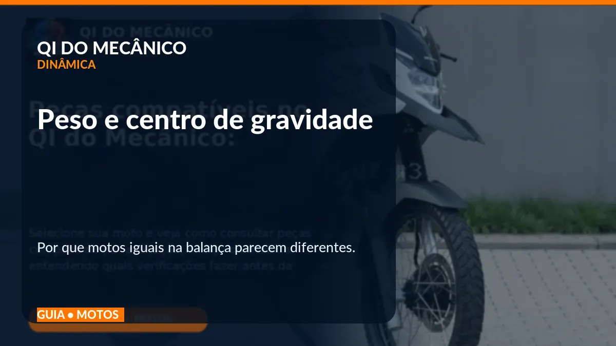 Duas motos pesam quase igual. Por que uma parece muito mais leve?