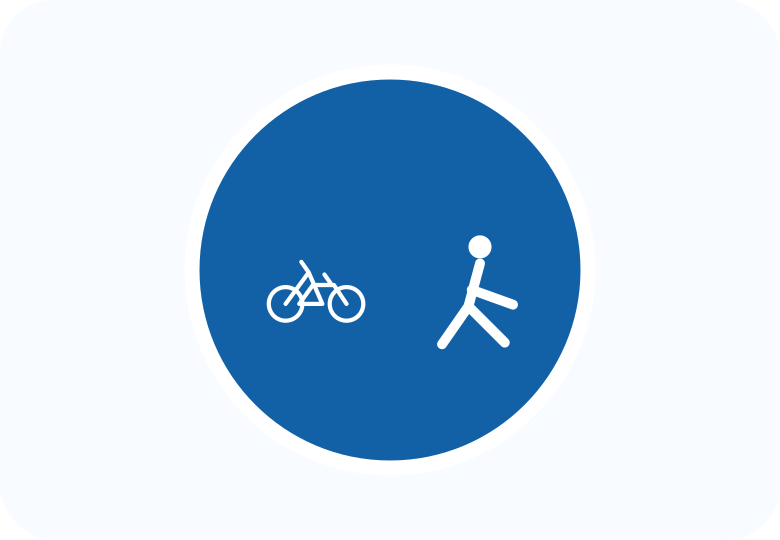 CIC-R44 — Circulação compartilhada de ciclistas e pedestres