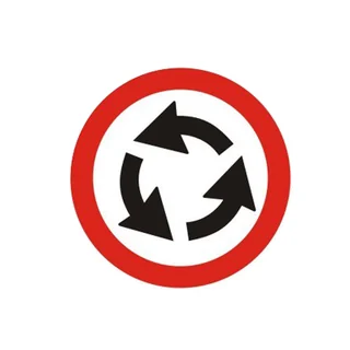 R-33 — Sentido de circulação na rotatória