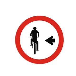 R-35A — Ciclista, transite à esquerda