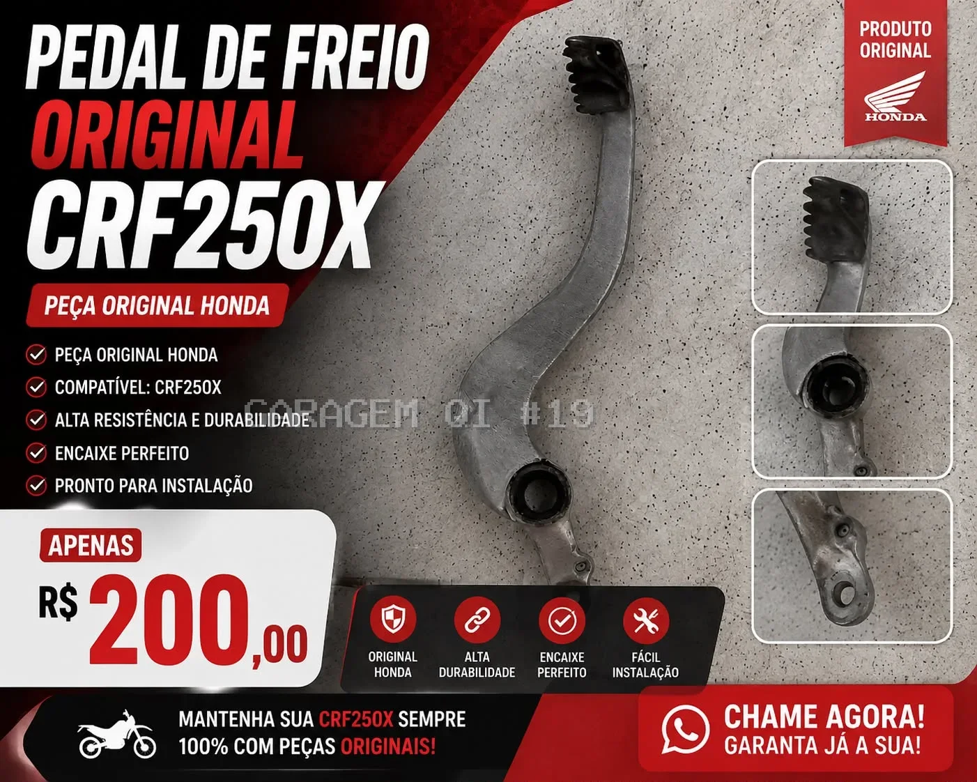 pedal freio crf250x