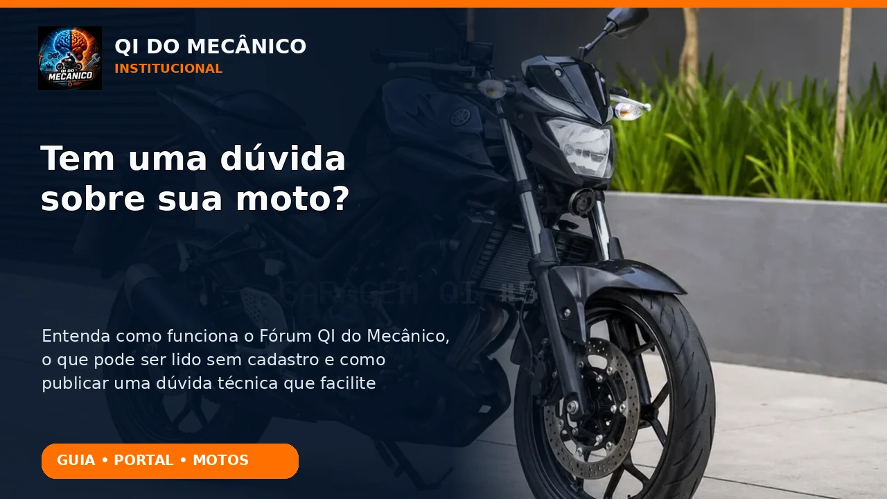 Tem uma dúvida sobre sua moto? Veja como usar a Comunidade QI do Mecânico para encontrar ajuda